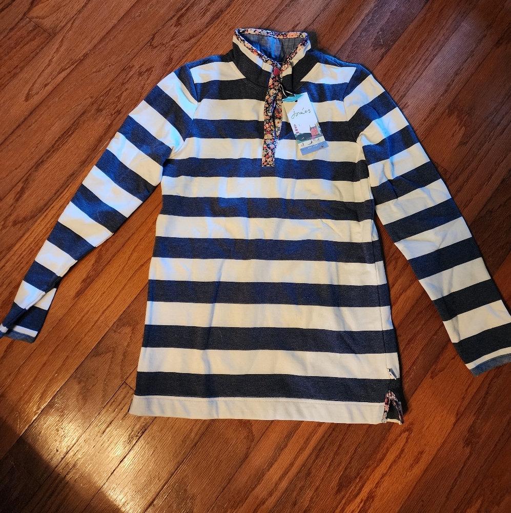 Joules girls elbow patch top size 11-12